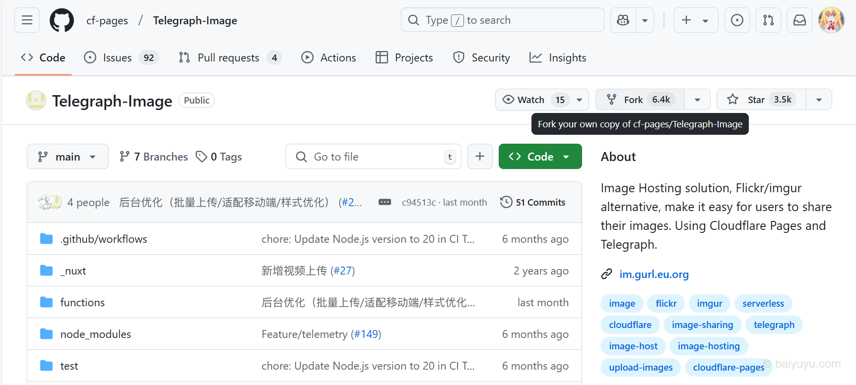 图片[2] - 搭建免费、无限空间的图床：Cloudflare Pages 和 Telegraph-Image